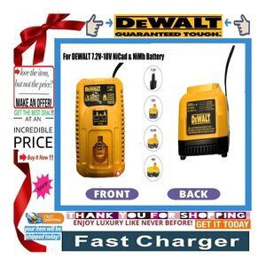 🛑 DEWALT Original ➕🆒 FAST CHARGER Battery DC9310 1 Hour Rapid 💸BUY NOW❗🟢